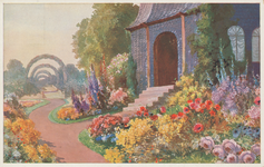716101 Reclameprentbriefkaart Oliette , uit de map ‘Blühende Gärten’ (no. 1003), uitgegeven door 'Tuck's Postkarte'. Op ...